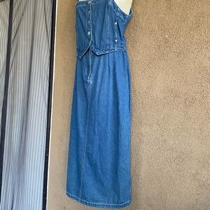Blue Denim Women's Jeans overol Dress vintage perfect condition size 10